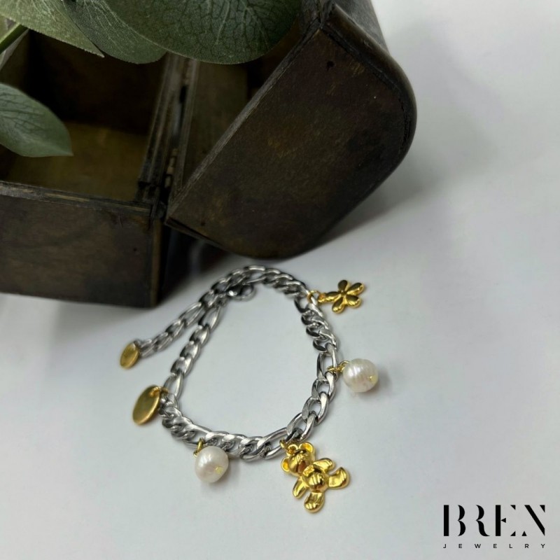 Silver Bear Bracelet